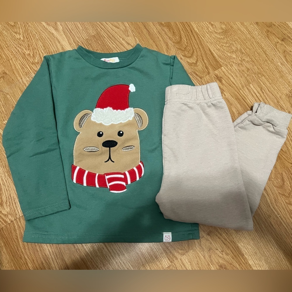 Kids Play Christmas Bear aToddler Set (Size 4T) - Picture 2 of 9